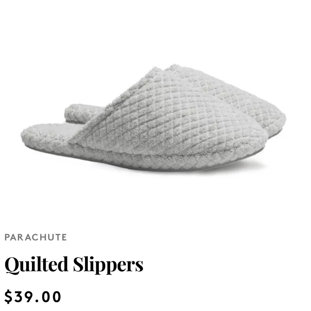 Parachute quilted slippers